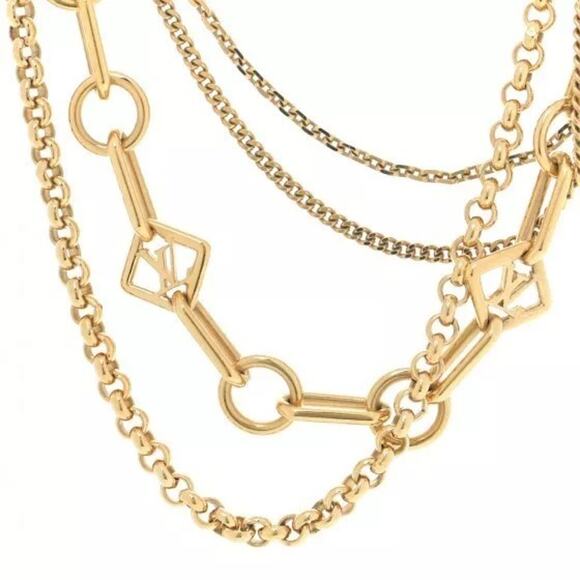 Louis Vuitton *RARE* Collier Vegas Chaine Necklace w/dustbag+box - Picture 2 of 8
